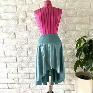 NWT Halara Teal Asymmetrical Midi Skirt